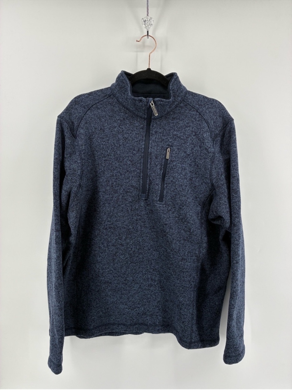 Woolrich Men's Navy Heather Half-Zip Pullover Sweater
